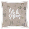 Winter Let It Snow Embroidered Filled Cushion 45cm x 45cm Multi
