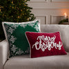 Winter Merry Christmas Boucle Velvet 35cm x 50cm Filled Boudoir Multi