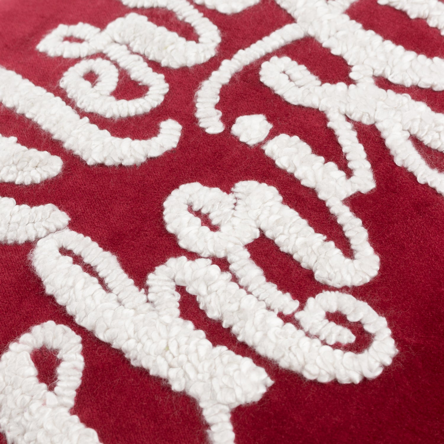 Winter Merry Christmas Boucle Velvet 35cm x 50cm Filled Boudoir Multi