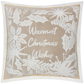Winter Warmest Wishes Embroidered Filled Cushion 50cm x 50cm Multi