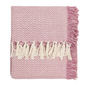 Wylder Wisley Woven Outdoor Throw 130cm x 180cm Heather Pink