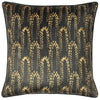 furn. Wisteria Velvet 50cm x 50cm Filled Cushion Charcoal