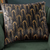 furn. Wisteria Velvet 50cm x 50cm Filled Cushion Charcoal