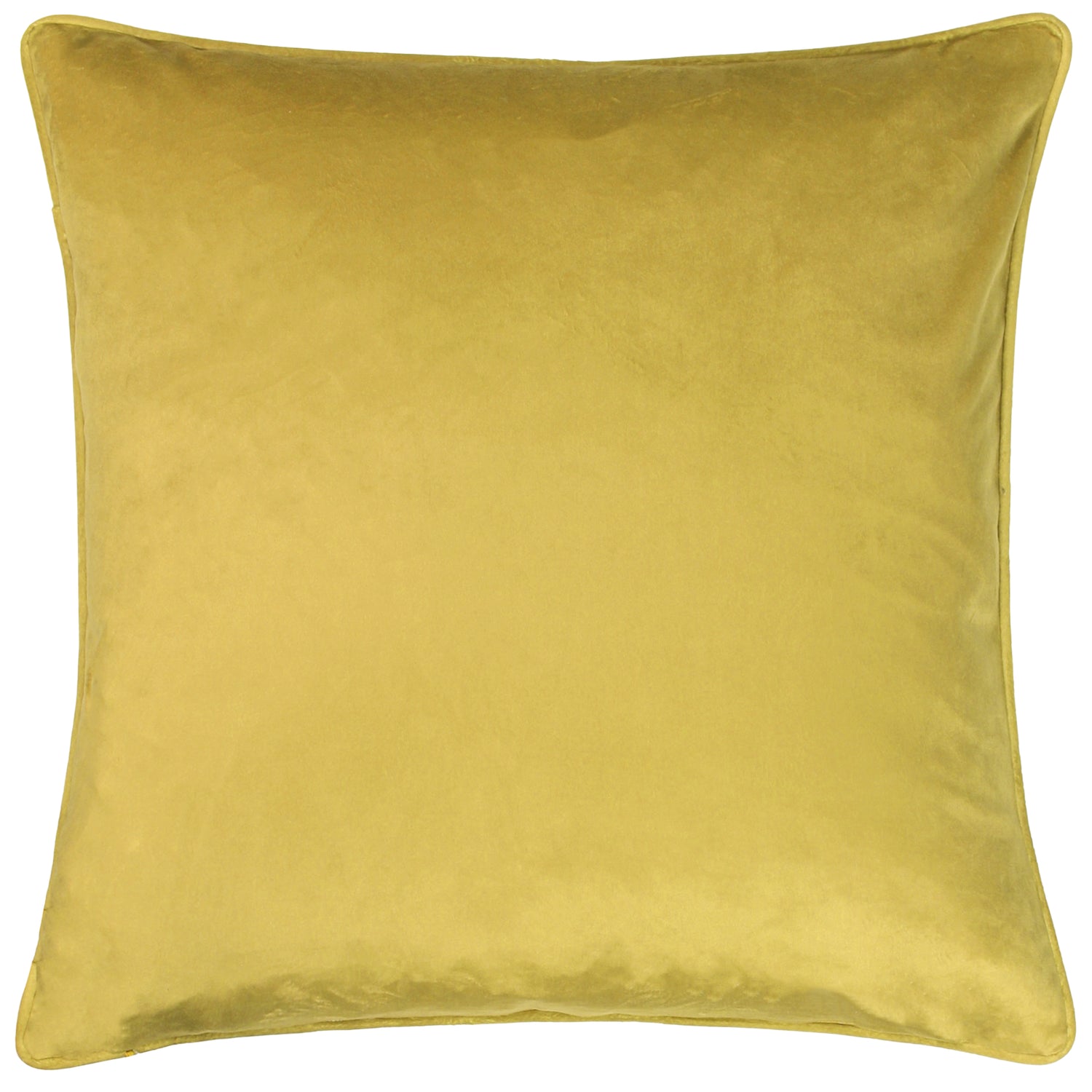 furn. Wisteria Velvet 50cm x 50cm Filled Cushion Chartreuse