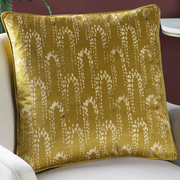 furn. Wisteria Velvet 50cm x 50cm Filled Cushion Chartreuse