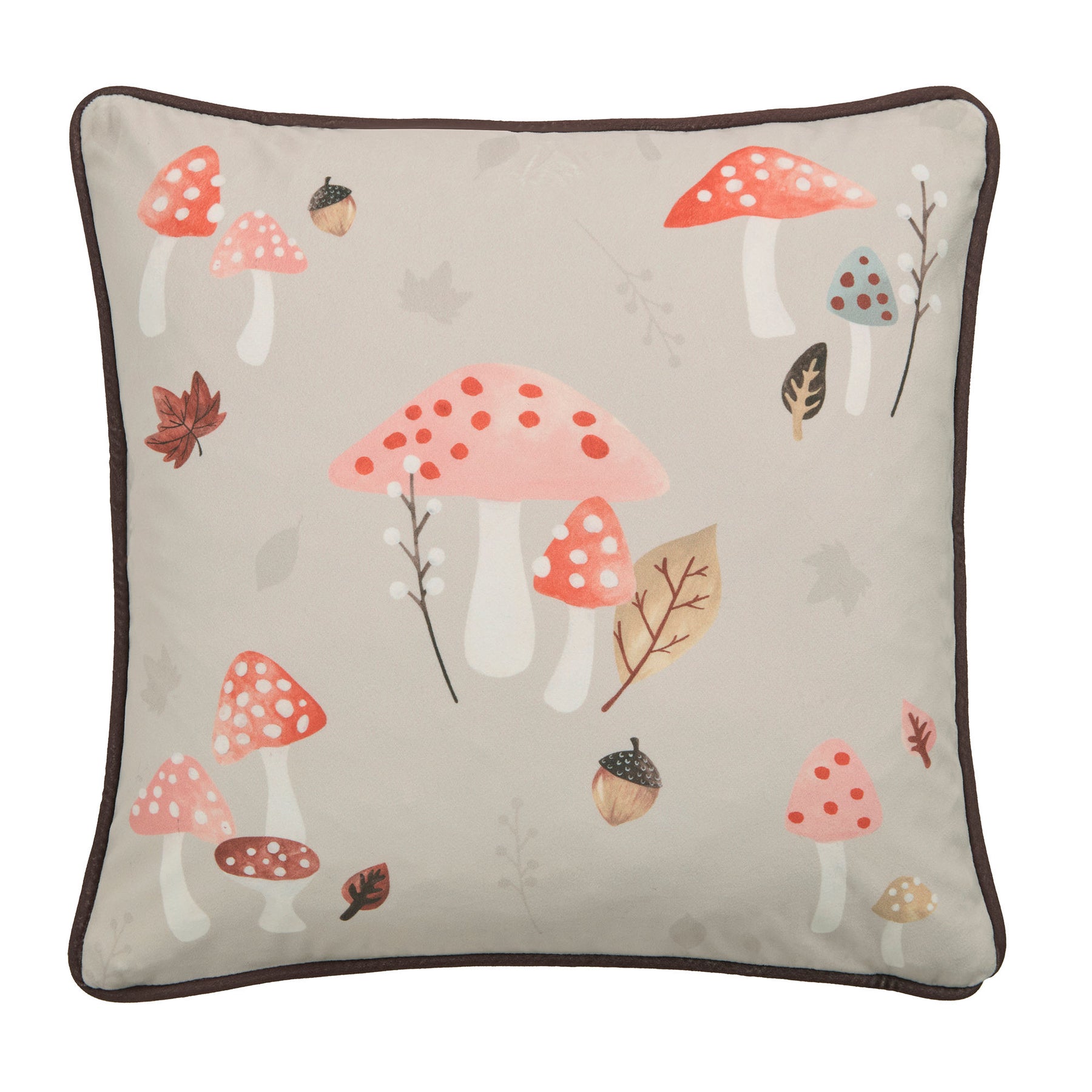 Fusion Woodland Dreams 43cmx43cm Filled Cushion Chocolate