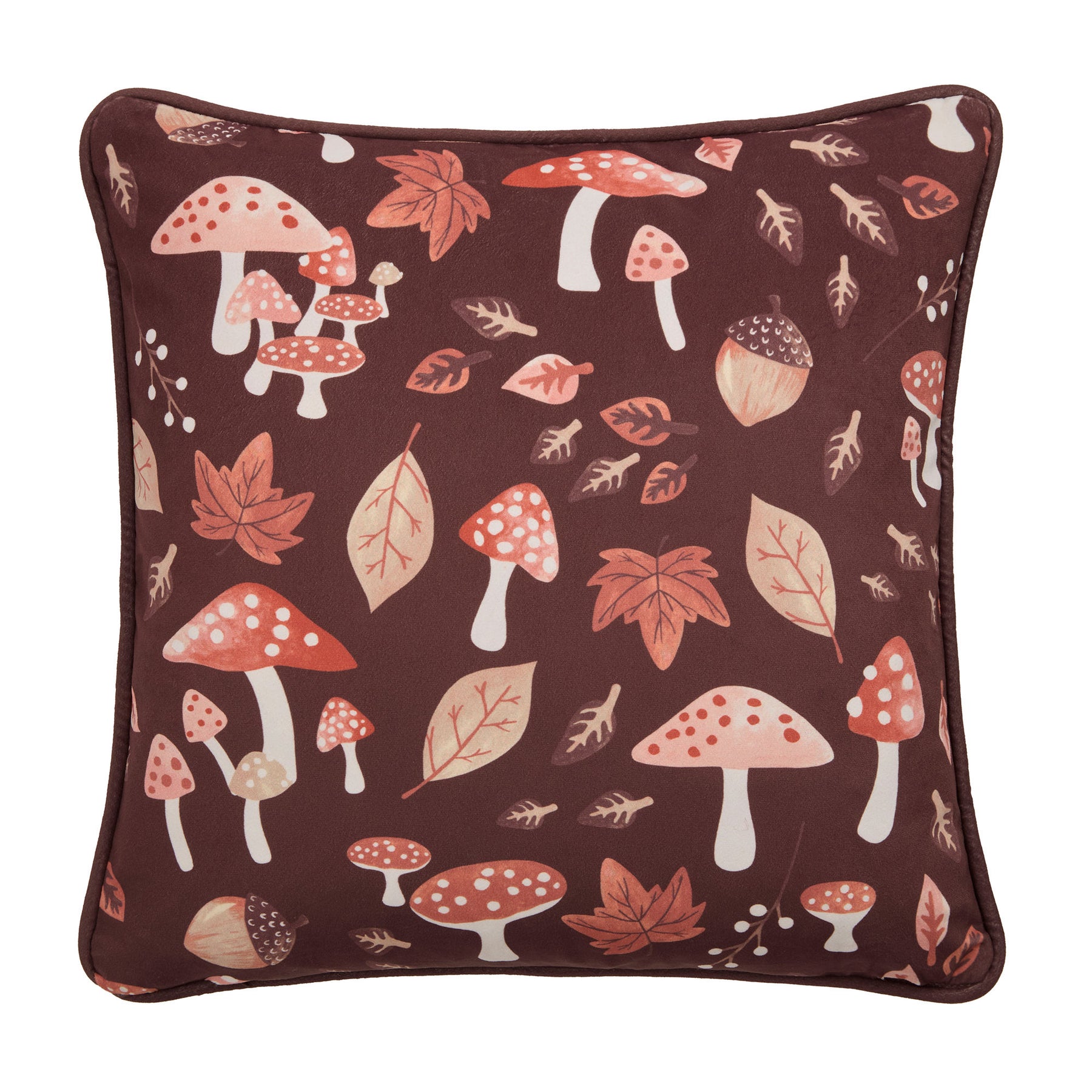 Fusion Woodland Dreams 43cmx43cm Filled Cushion Chocolate