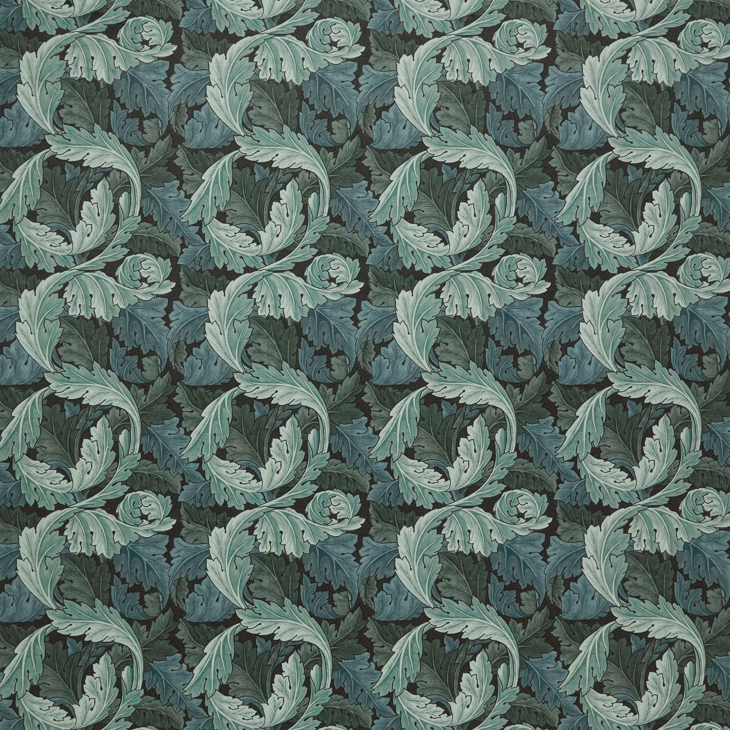 William Morris At Home Acanthus Velvet Fabric Indigo