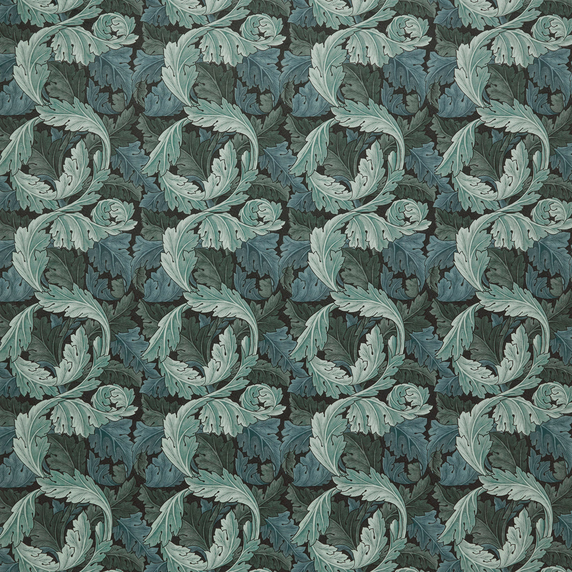 William Morris At Home Acanthus Velvet Fabric Indigo