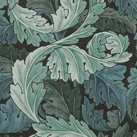 William Morris At Home Acanthus Velvet Fabric Indigo