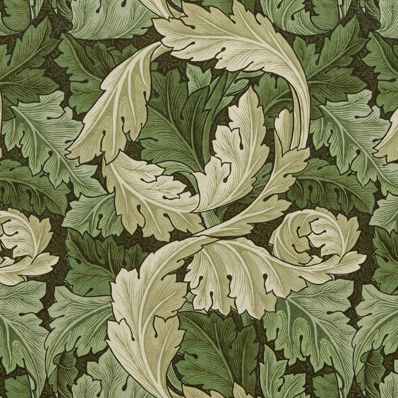 William Morris At Home Acanthus Velvet Fabric Nettle