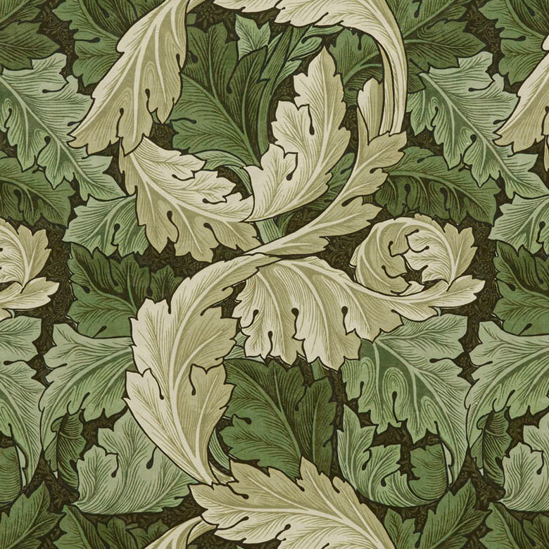William Morris At Home Acanthus Velvet Fabric Nettle