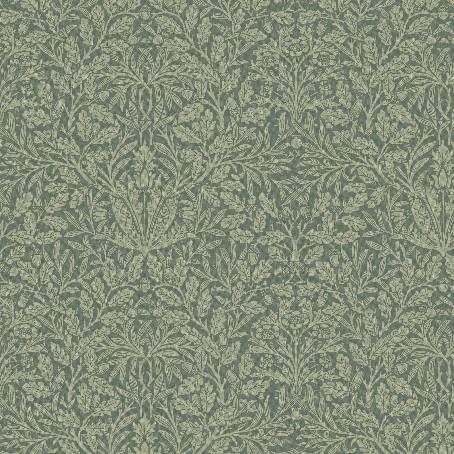 William Morris At Home Acorn Fabric Eucalyptus