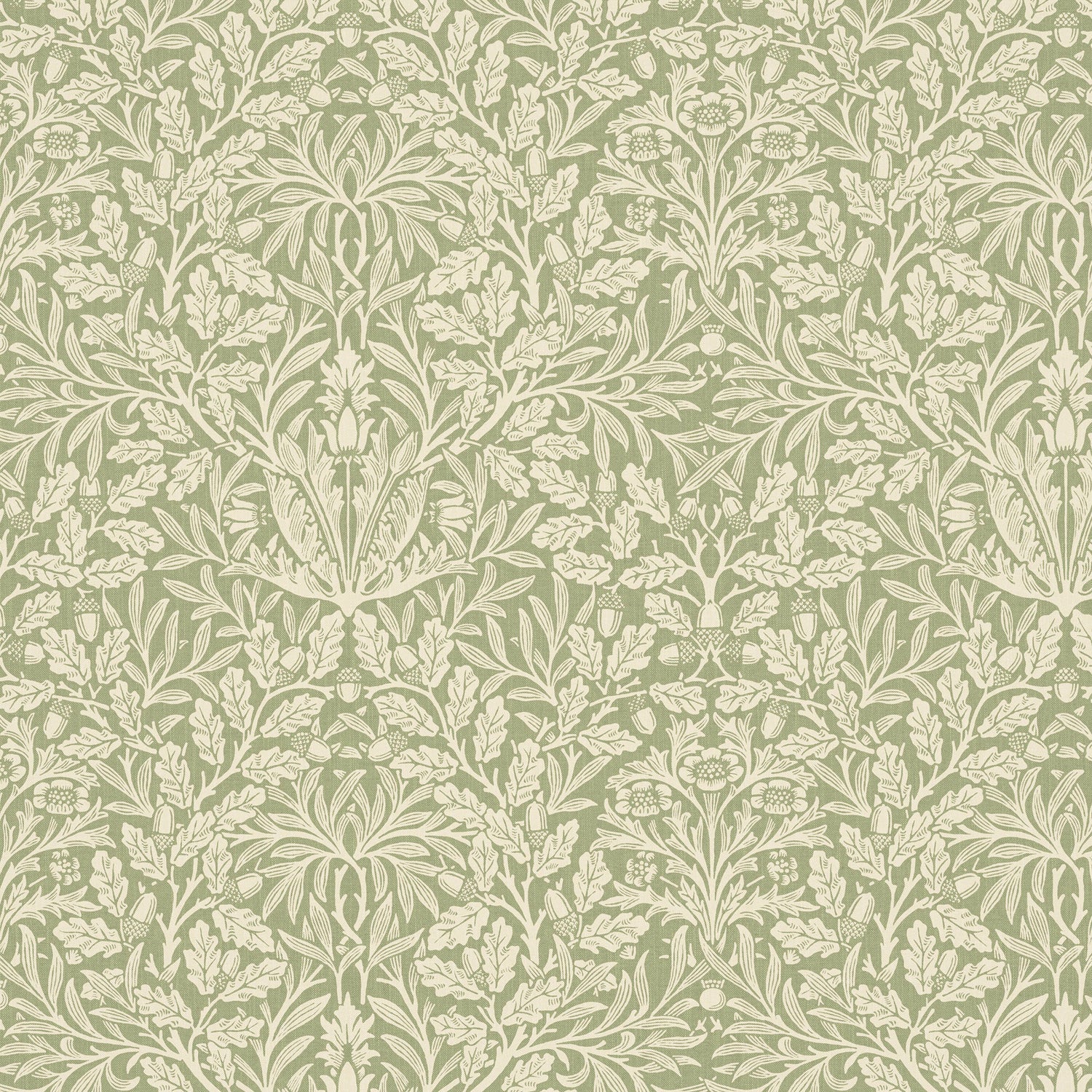 William Morris At Home Acorn Fabric Lichen