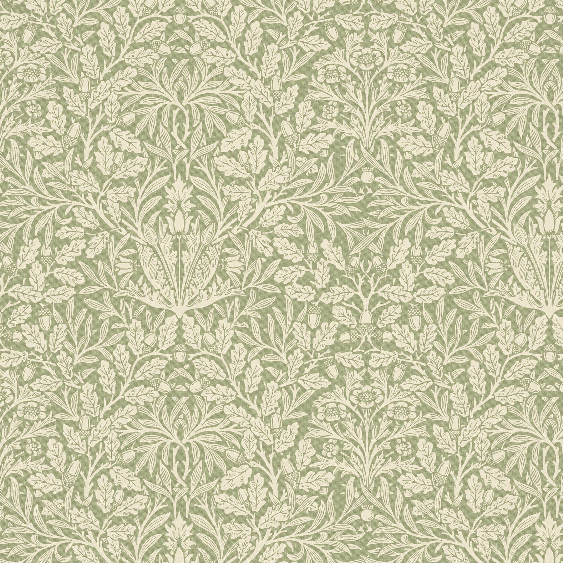William Morris At Home Acorn Fabric Lichen