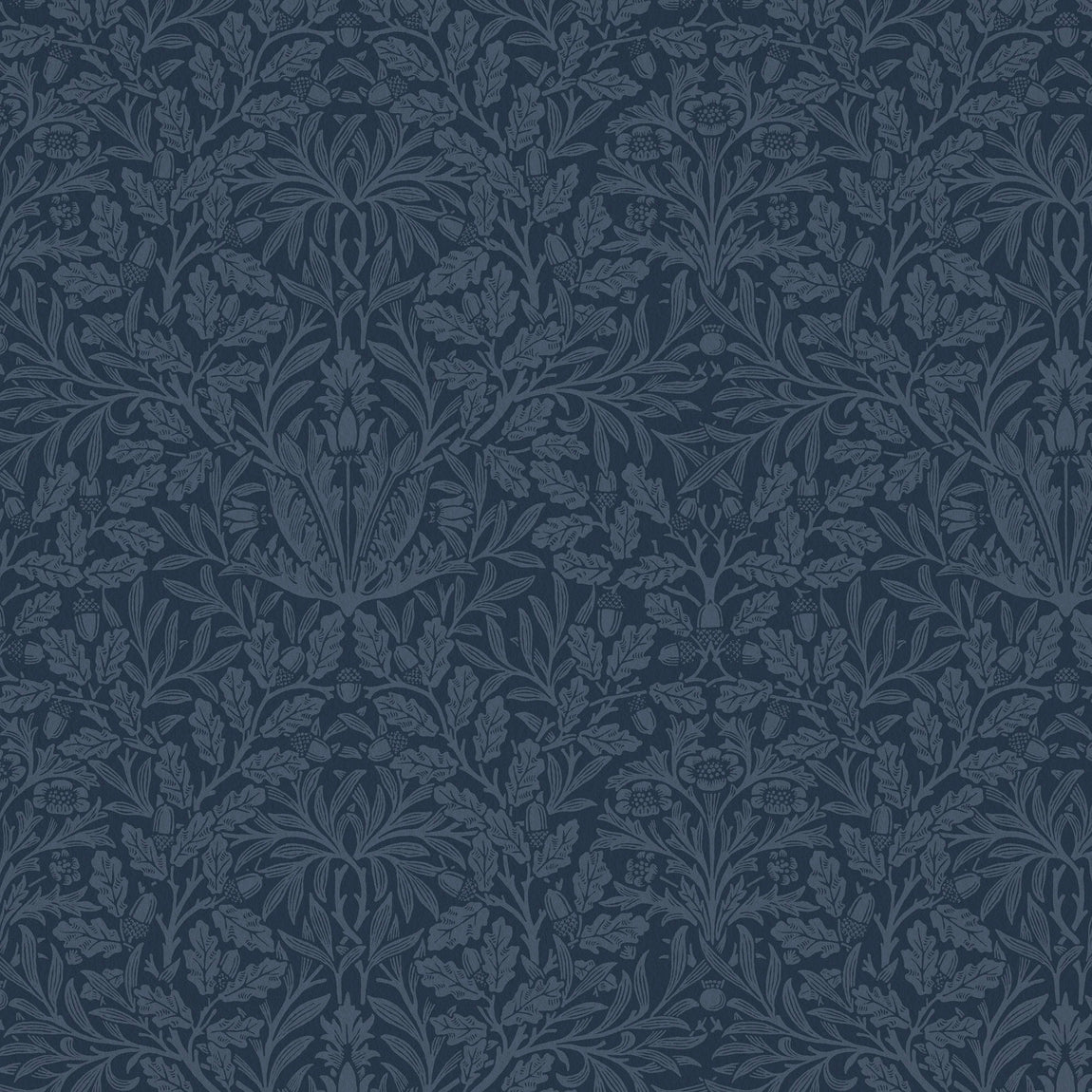 William Morris At Home Acorn Velvet Fabric Midnight