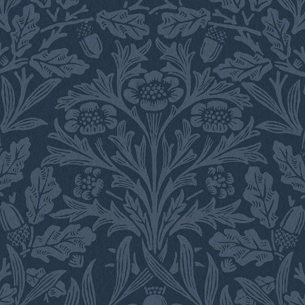 William Morris At Home Acorn Velvet Fabric Midnight