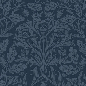 William Morris At Home Acorn Velvet Fabric Midnight
