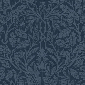 William Morris At Home Acorn Velvet Fabric Midnight