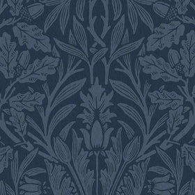 William Morris At Home Acorn Velvet Fabric Midnight
