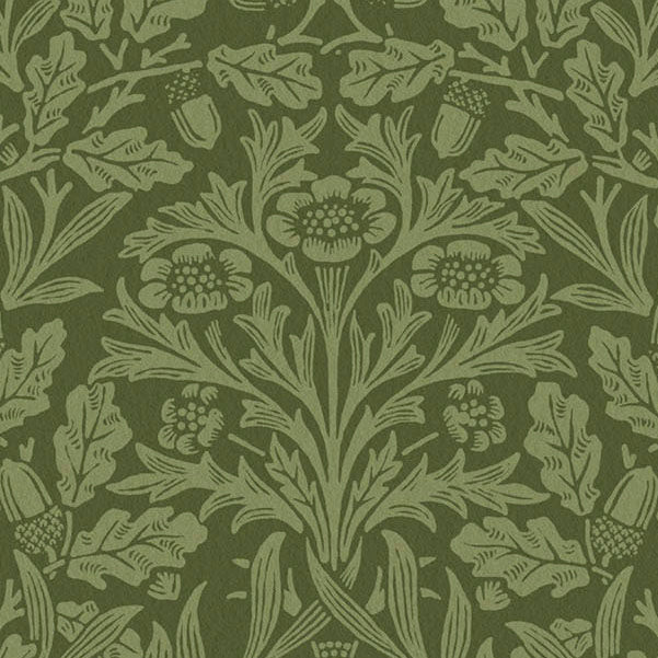 William Morris At Home Acorn Velvet Fabric Moss