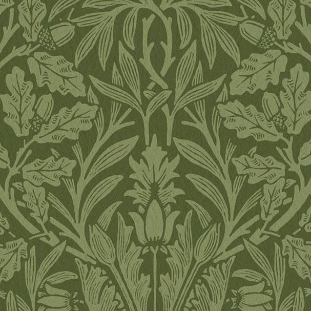 William Morris At Home Acorn Velvet Fabric Moss