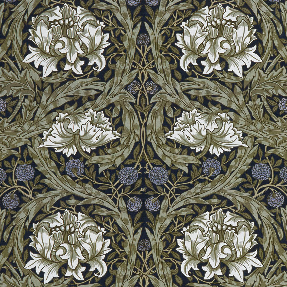 William Morris At Home African Marigold Fabric Cornflower