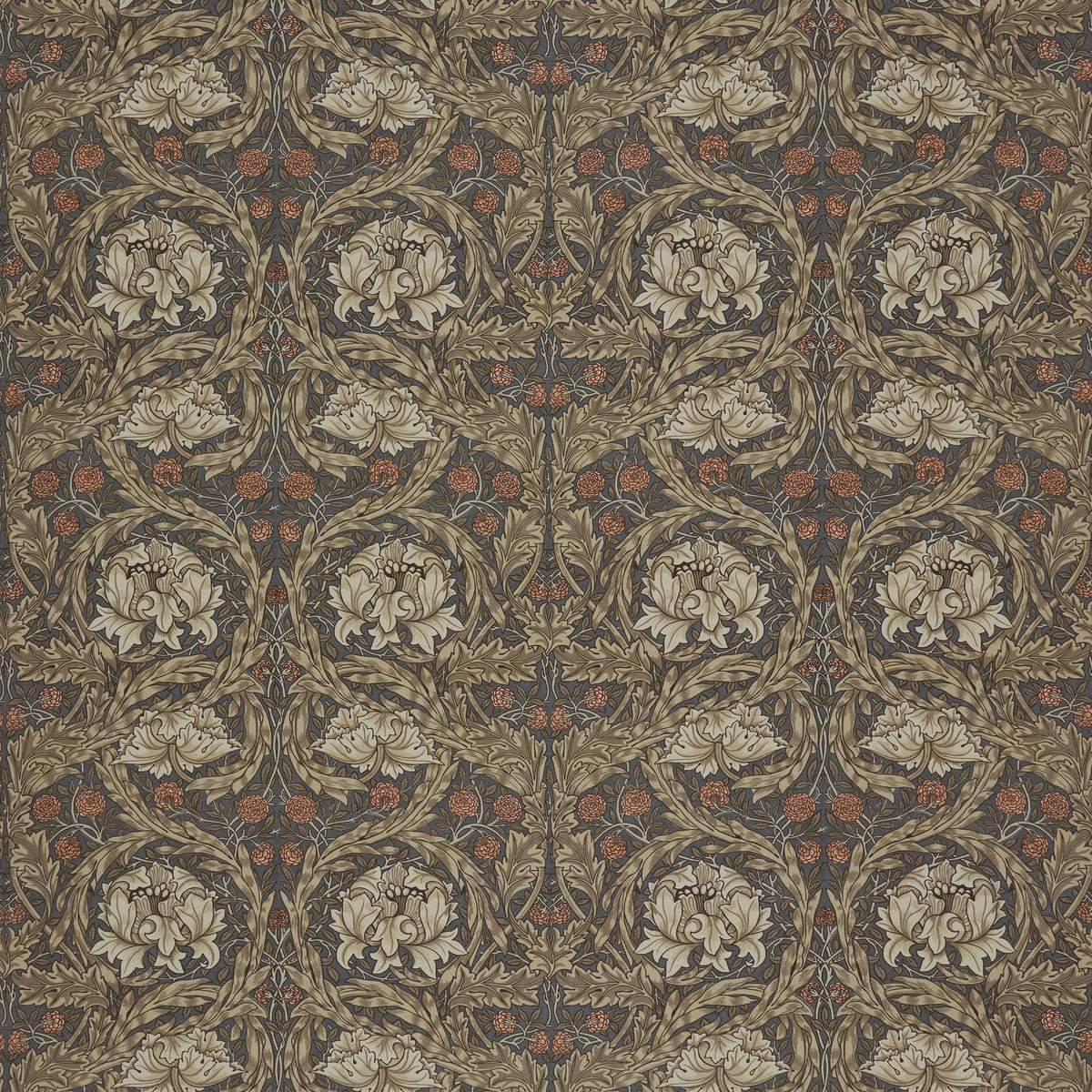 William Morris At Home African Marigold Fabric Walnut