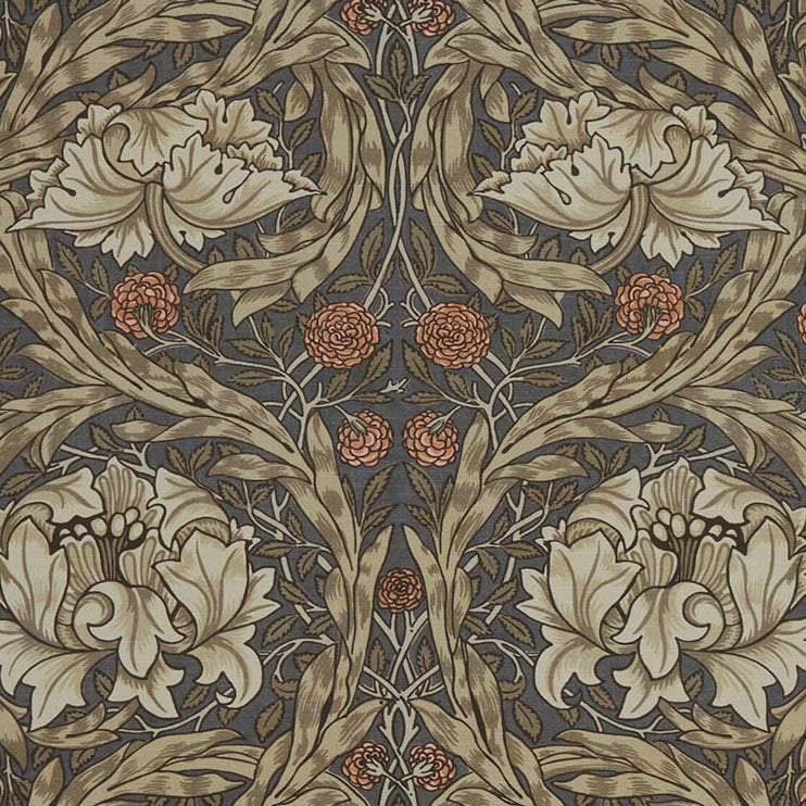 William Morris At Home African Marigold Fabric Walnut