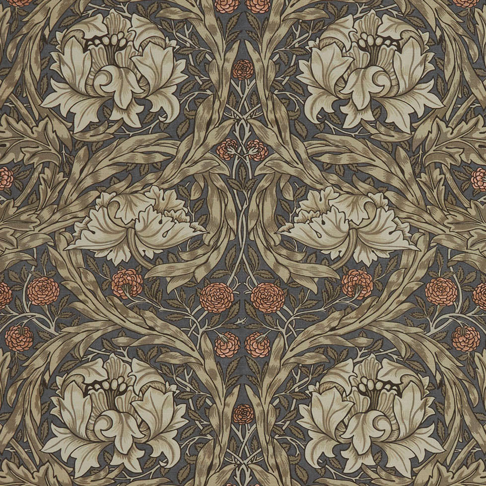 William Morris At Home African Marigold Fabric Walnut
