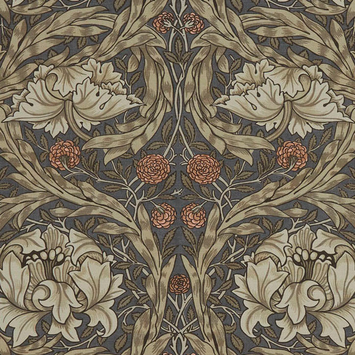 William Morris At Home African Marigold Fabric Walnut