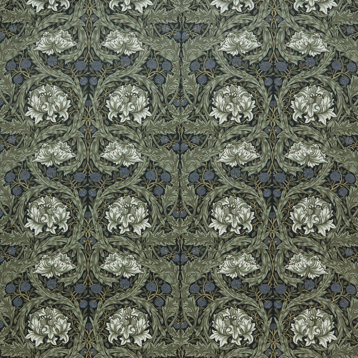William Morris At Home African Marigold Velvet Fabric Cornflower