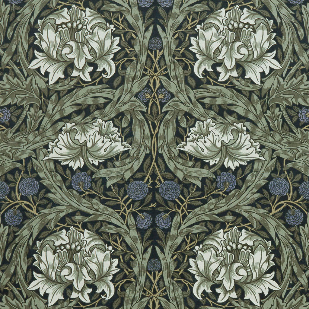 William Morris At Home African Marigold Velvet Fabric Cornflower
