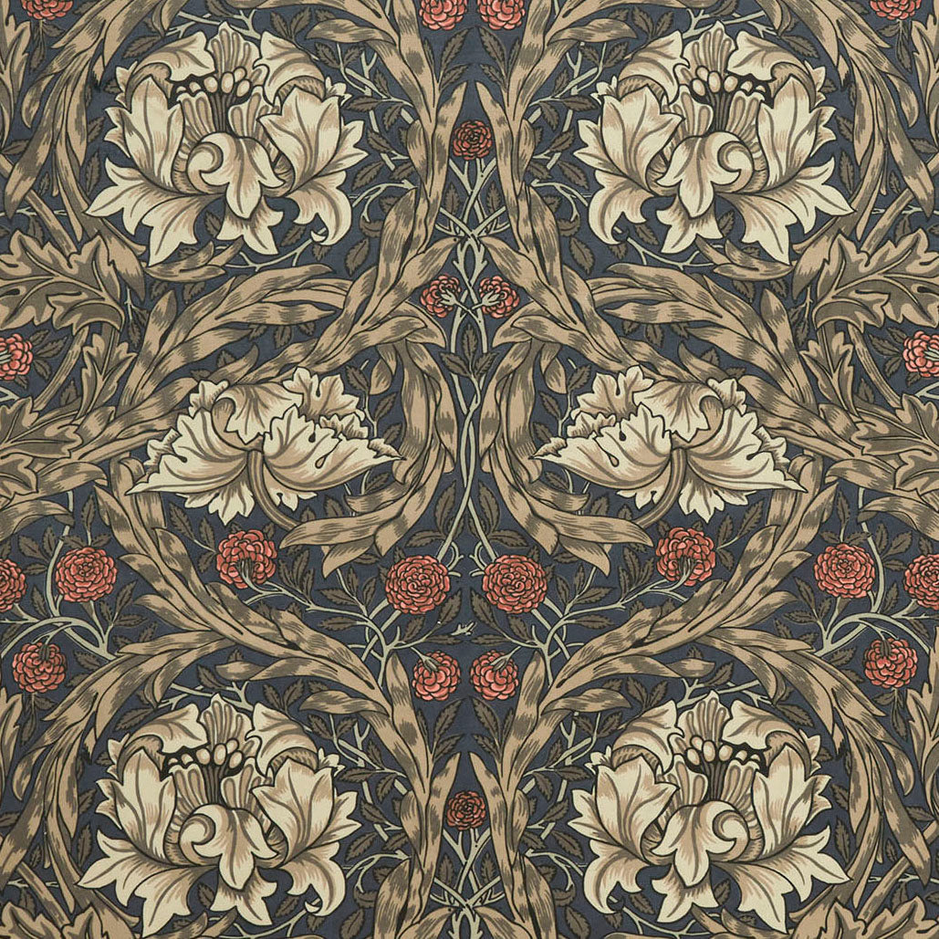William Morris At Home African Marigold Velvet Fabric Walnut