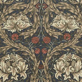 William Morris At Home African Marigold Velvet Fabric Walnut