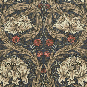 William Morris At Home African Marigold Velvet Fabric Walnut