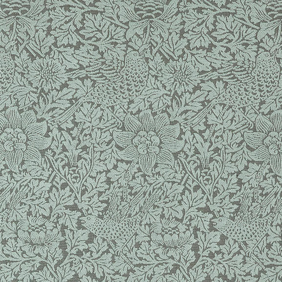 William Morris At Home Bird and Anemone Woven Fabric Eucalyptus