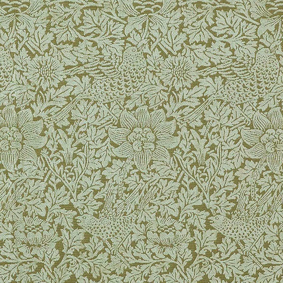 William Morris At Home Bird and Anemone Woven Fabric Moss