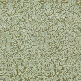 William Morris At Home Bird and Anemone Woven Fabric Moss
