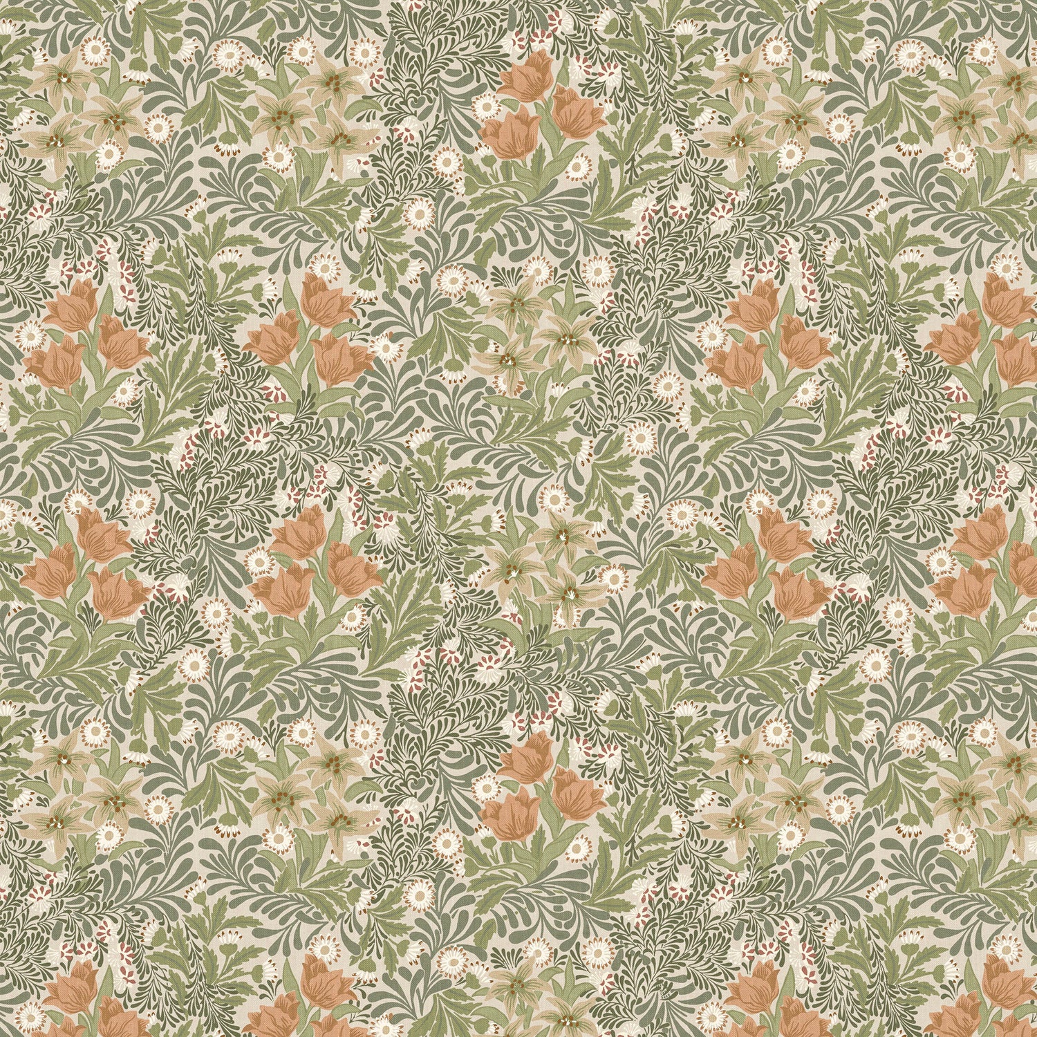 William Morris At Home Bower Fabric Fern