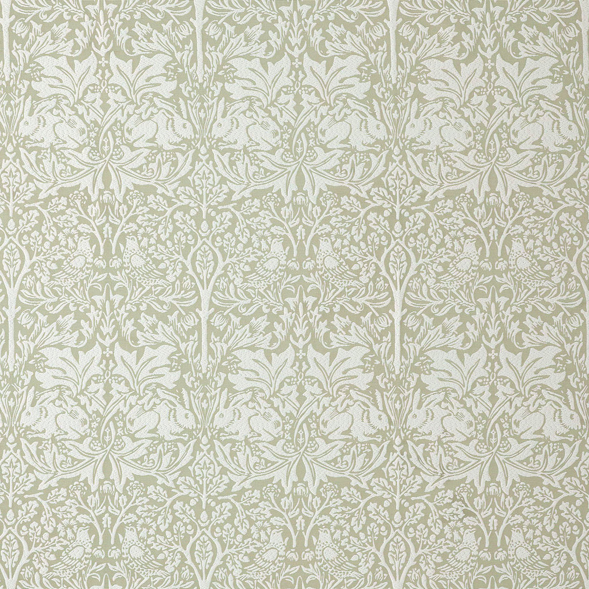 William Morris At Home Brother Rabbit Woven Fabric Sage