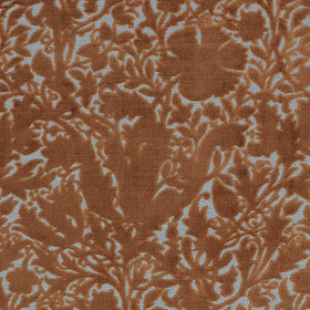 William Morris At Home Compton Silhouette Velvet Fabric Terracotta