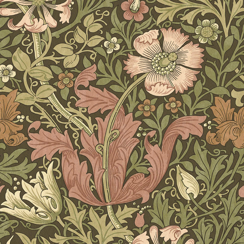 William Morris At Home Compton Velvet Fabric Brick