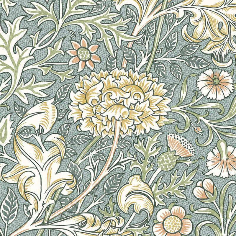 William Morris At Home Double Bough Fabric Bluebird