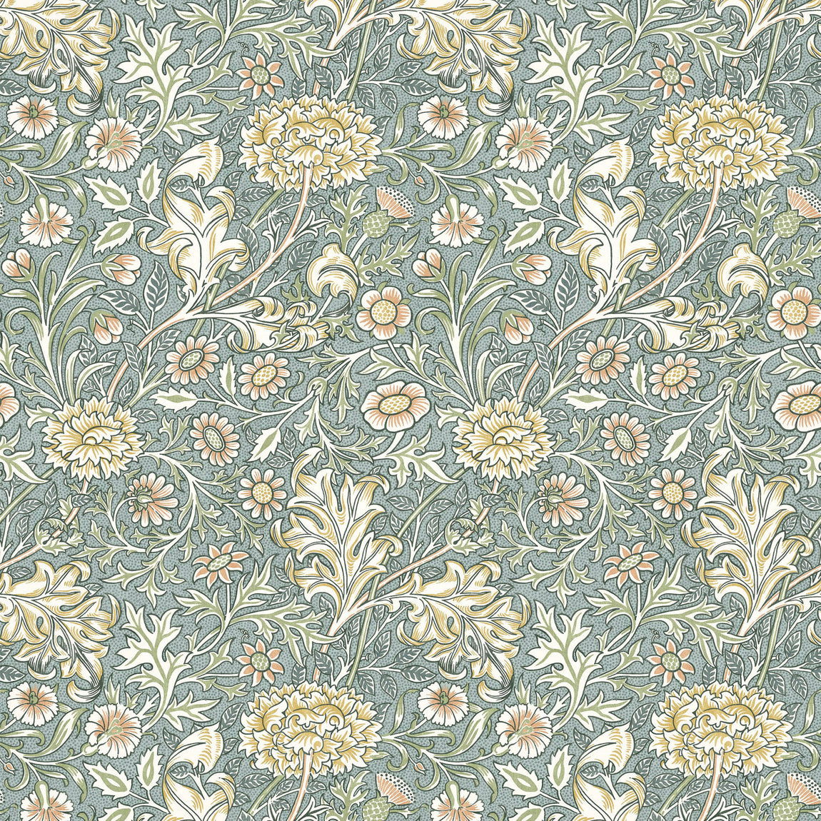 William Morris At Home Double Bough Fabric Bluebird