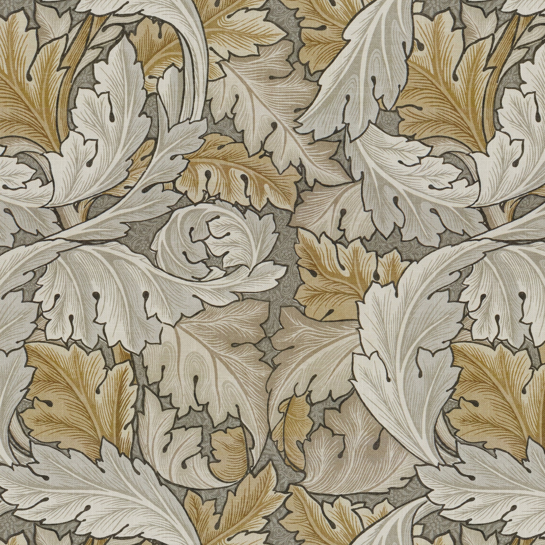 William Morris Acanthus Made to Measure Roman Blind Flint
