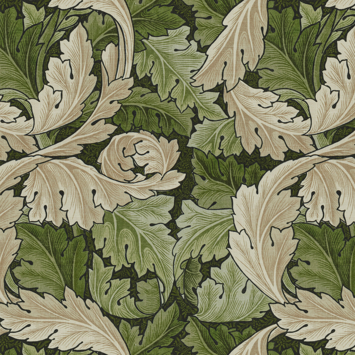 William Morris Acanthus Made to Measure Curtain Nettle