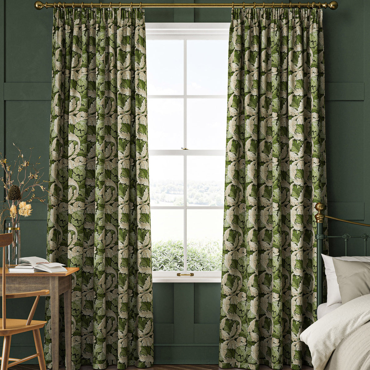 William Morris Acanthus Made to Measure Curtain Nettle