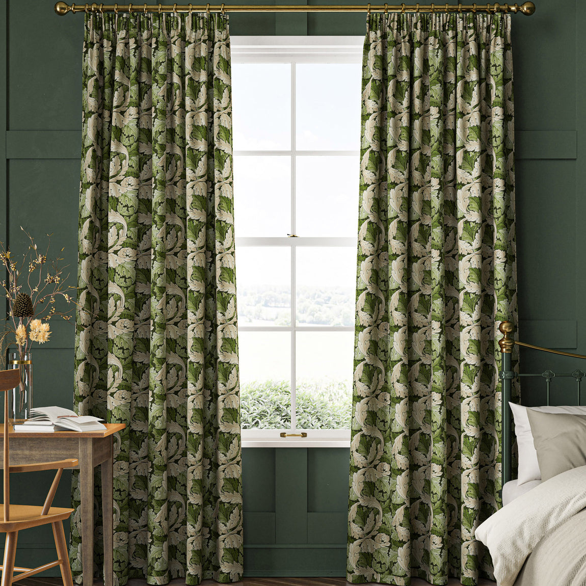 William Morris Acanthus Made to Measure Curtain Nettle