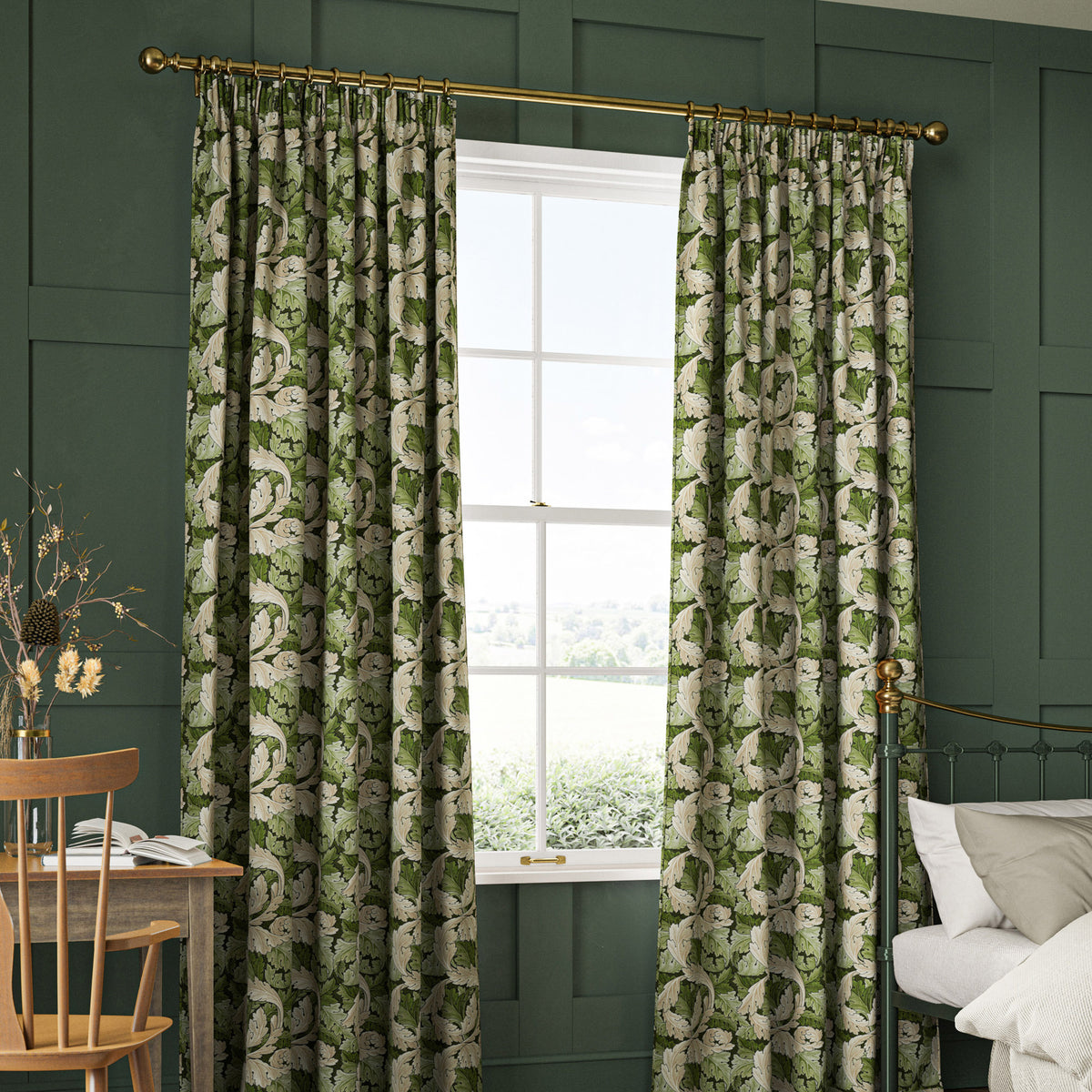 William Morris Acanthus Made to Measure Curtain Nettle